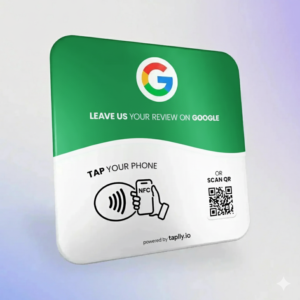 Green Google Review Plate